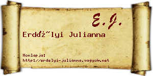 Erdélyi Julianna névjegykártya