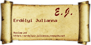 Erdélyi Julianna névjegykártya
